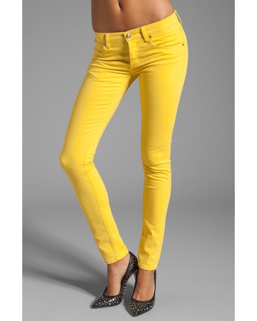 Cheap Monday Narrow Jeans in Bright Yellow
