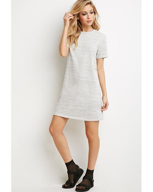 Forever 21 Marled Knit T-shirt Dress in 