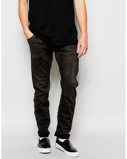 G-Star RAW Jeans Arc Zip 3d Slim Fit Slander Black Superstretch Aged Cobler for men