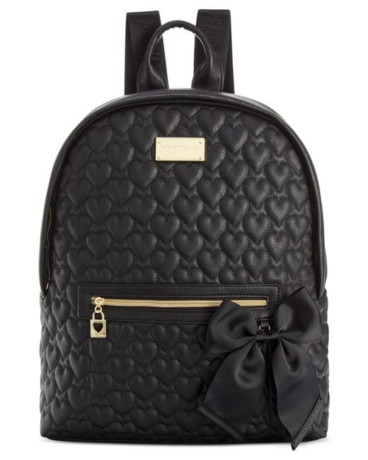 Betsey Johnson Black Macy's Exclusive Quilted Backpack