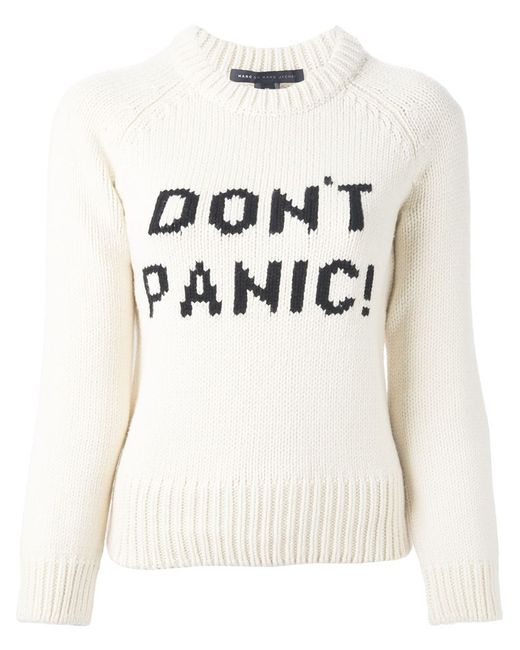 超希少　MARC BY MARC JACOBS 'Don't Panic ニット Marc By Marc Jacobs 'Don'T Panic' Sweater in White | Lyst