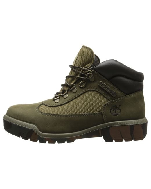 Olive green top field boots