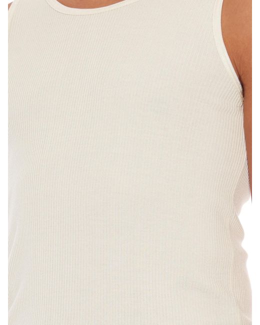 Gucci Ribbed-Silk Tank Top in White for Men | Lyst