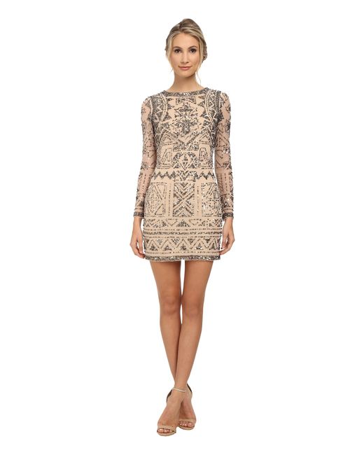 Beaded Cocktail Dress in Light Blush 