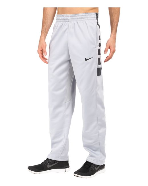 Nike Fleece Elite Stripe Pants in Gray for Men | Lyst