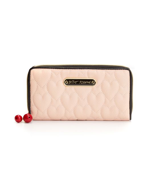 Betsey Johnson Pink Macys Exclusive Zip Around Wallet