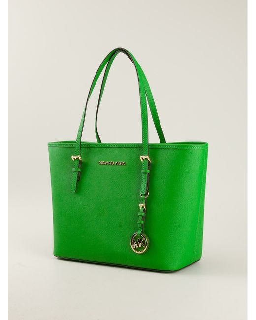 Michael Kors Medium Sullivan Leather Tote Bag in Green