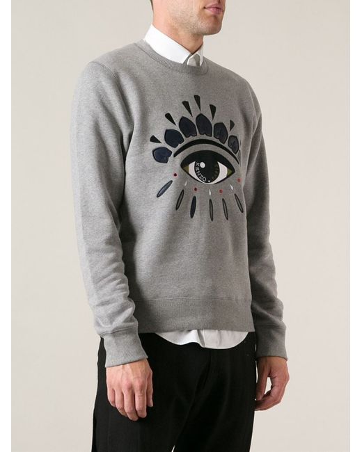 KENZO 'eye' Sweatshirt in Grey (Gray 