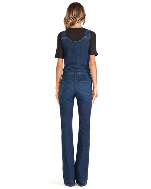 FRAME Le High Flare Overall in Blue Lyst