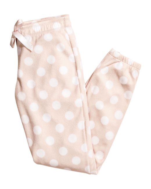 cowboy Groene bonen fragment H&M Fleece Pyjama Bottoms in Pink | Lyst Canada
