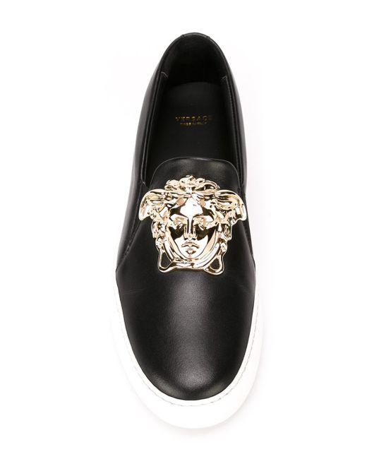 Versace Medusa Slip-on Sneakers in Black | Lyst