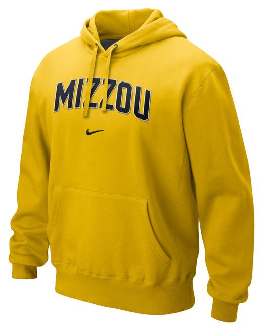 Nike Men's Missouri Tigers Hoodie Sweatshirt in Yellow for Men (Gold ...