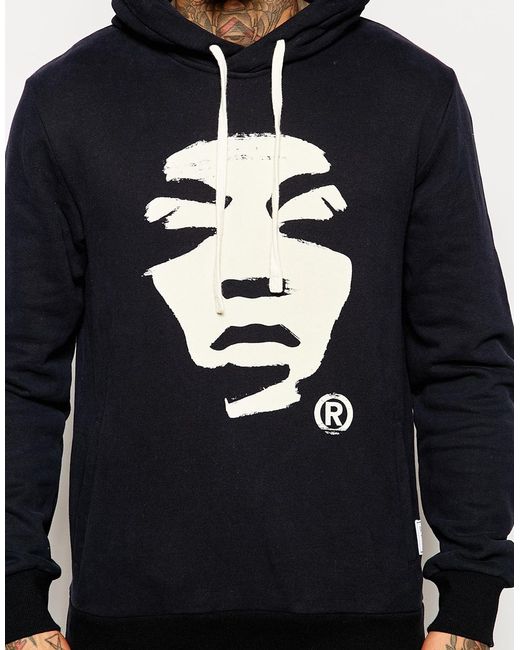 Supremebeing Black Supremebeing Hoodie With Face Logo for men