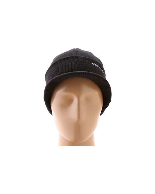 Carhartt Black Knit Hat With Visor for men