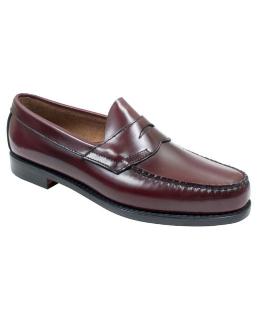 G.H. Bass & Co. Purple Logan Weejuns Flat Strap Penny Loafers for men