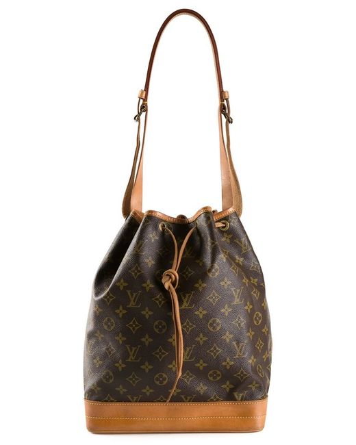 Louis+Vuitton+Noe+Bucket+%26+Drawstring+Bag+Mini+Brown+Canvas for