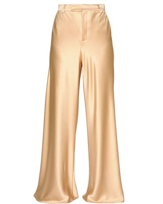 Shop by category Strut your stuff in satin. The Davida High Waisted Wide Leg Pewter Satin Trouser puts all other party pants to shame. These sleek high waisted pants feature two pockets, wide legs, and a zipper front. Step out with a crop top and these dressy pants and party on.