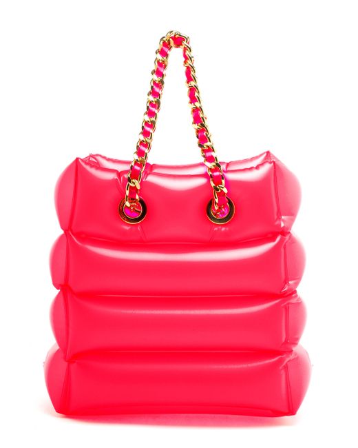 moschino orange inflatable bag