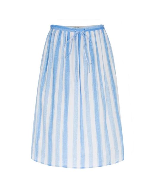 Blue And White Striped Skirt 63