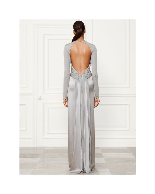 Ralph Lauren Collection Gray Fiona Evening Gown