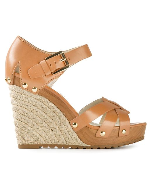 MICHAEL Michael Kors Brown Somerly Wedge Sandals