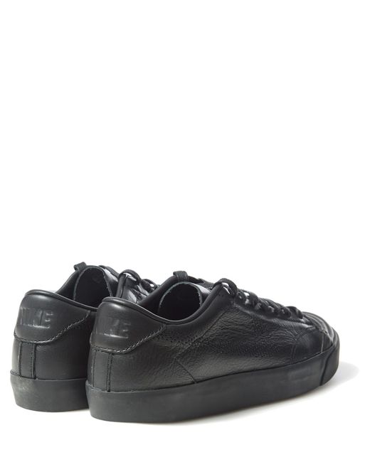 womens nike black leather trainers