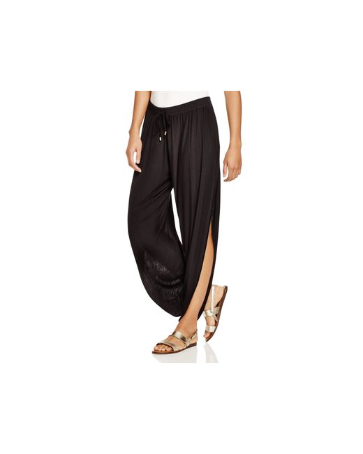 swim cover up pants black