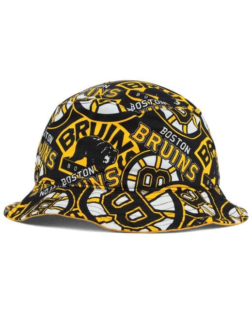 47 Brand Black Boston Bruins Bravado Bucket Hat for men