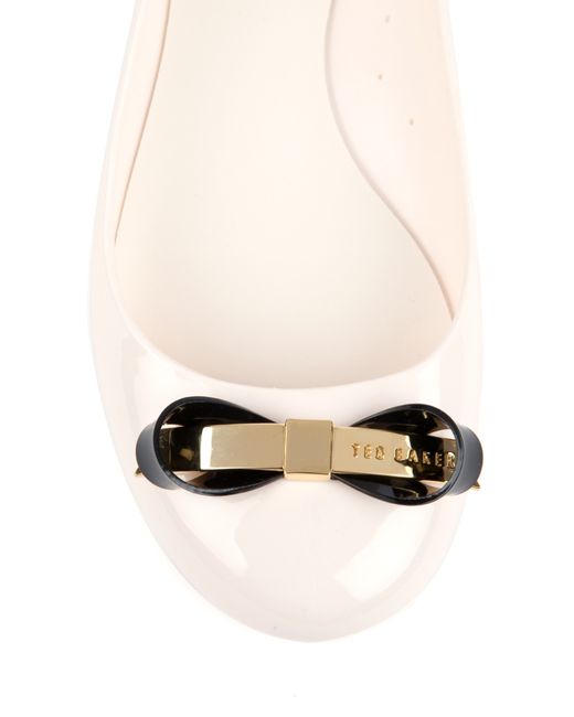 Ted Baker Natural Slim Bow Jelly Pumps