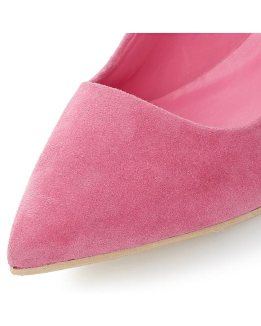 Dune Pink Cathryn Slingback Kitten Heel Court Shoes