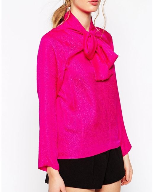 See By Chloé Pink Tie Neck Blouse
