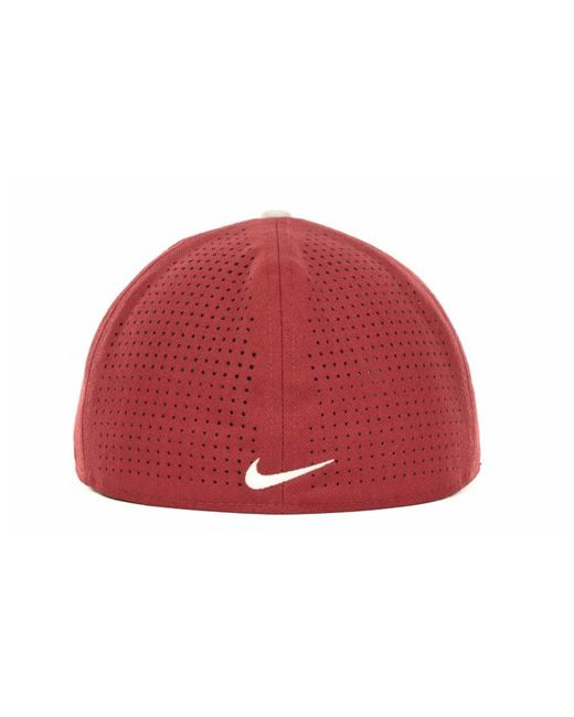 Nike Red Oklahoma Sooners Ncaa Authentic Vapor Fitted Cap for men