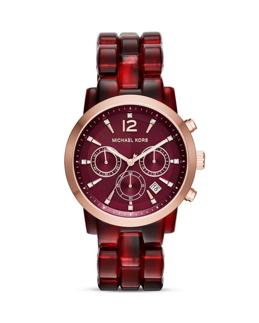 Michael Kors Burgundy Audrina Watch, 41 