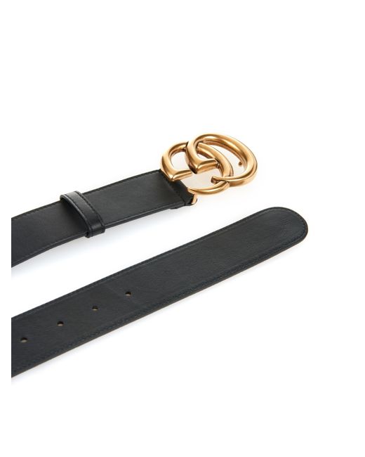 Gucci Gg-Logo Leather Belt in Black for Men | Lyst