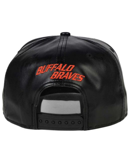KTZ Buffalo Braves Hwc Faux Leather Shadow 9fifty Snapback Cap in