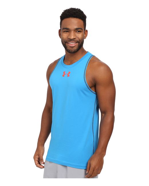 Under Armour Charged Cotton® Jus Sayin Too Tank in Blue for Men | Lyst