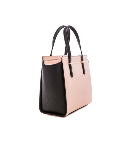 Kate Spade leather tote and wallet black light pink 