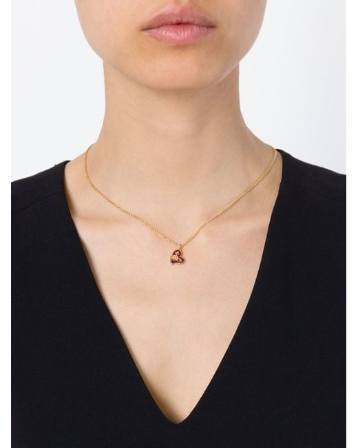 Vivienne Westwood Orb Heart Pendant Necklace in Purple | Lyst