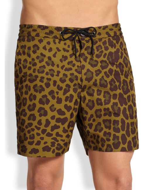 Marc Jacobs London Leopard Swim Trunks 