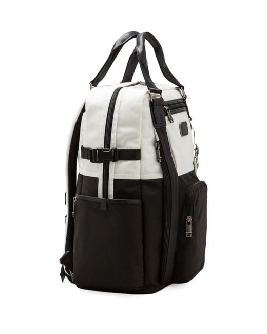 Tumi Alpha Bravo Lejeune Backpack Tote in Black White | Lyst