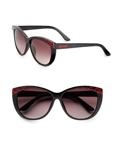 Just Cavalli Black 60mm Two-tone Cat's-eye Sunglasses