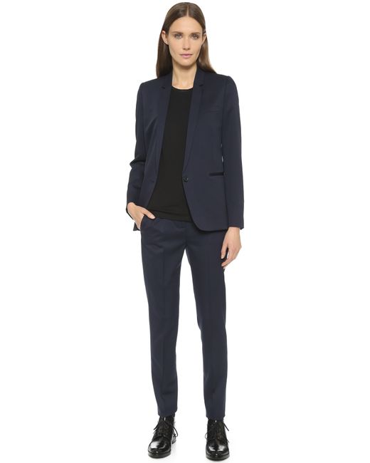 The Kooples Timeless Suit Trousers - Navy in Blue