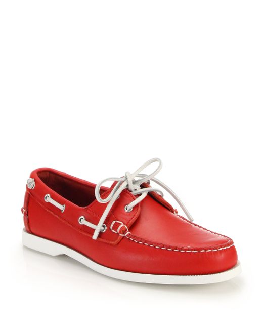 Ralph Lauren Telford Leather Boat Shoes 