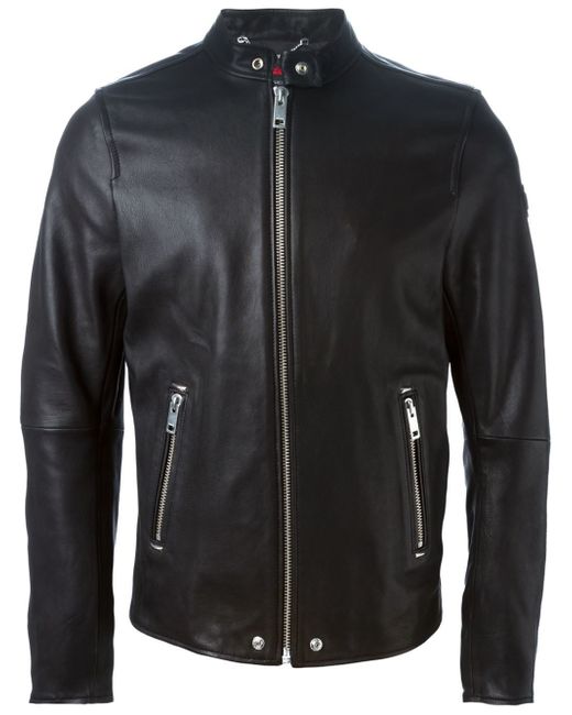 DIESEL Black L-roshi Biker Jacket for men