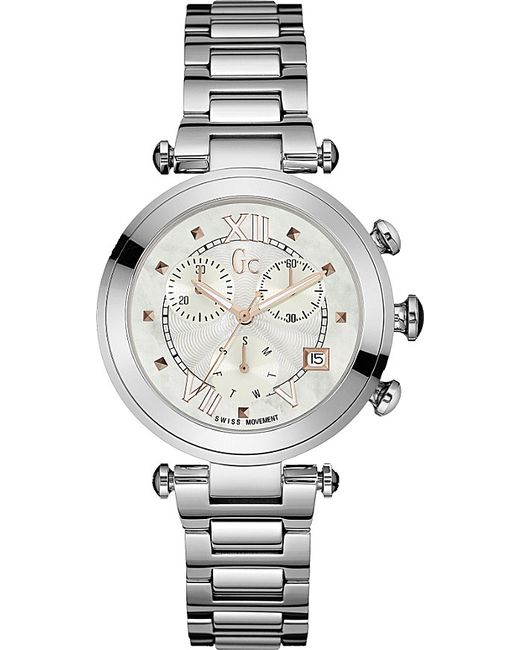 gc y05010m1 ladychic stainless steel and of pearl gc y05010m1 ladychic stainless steel and of pearl