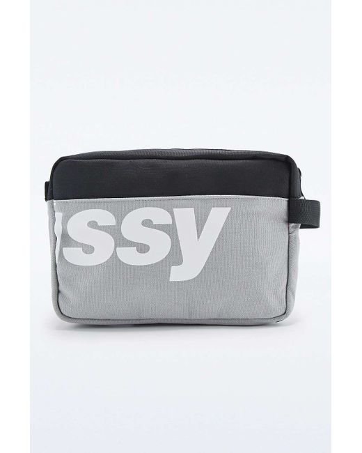 Stussy X Herschel Supply Co. Wash Bag In Black And Grey for men