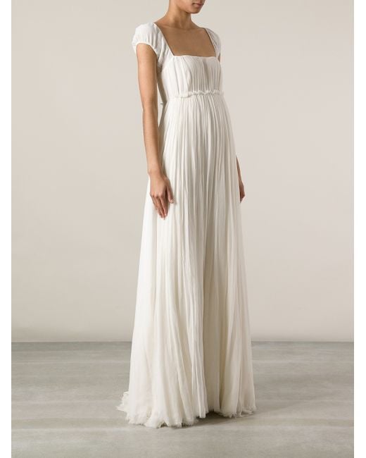 Scoop Neck Spaghetti Strap Empire Waisted Gown – Catherine Regehr