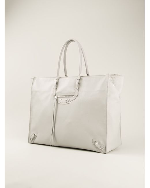 Balenciaga Gray Papier A4 Tote Bag