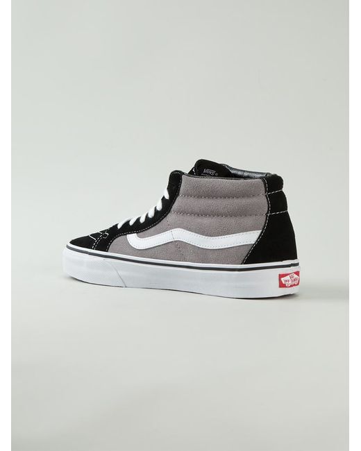Vans Sk8 Mid High Sneakers in Grey (Gray) for Men | Lyst