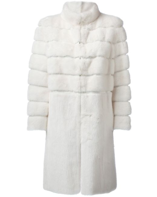Fendi White Fur Coat